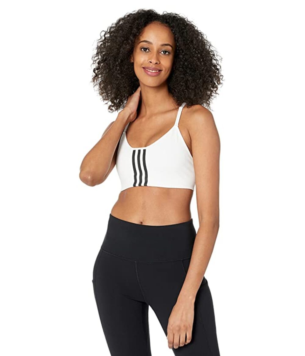 NWT adidas Women's Training Light Support Better Level Bra, Core White-Size L